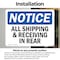 Signmission All Shipping And Receiving In Rear, 7 in W x Rectangle, Vinyl Decal OS-2PACK-NS-D-57-L-15222 - alternate 2